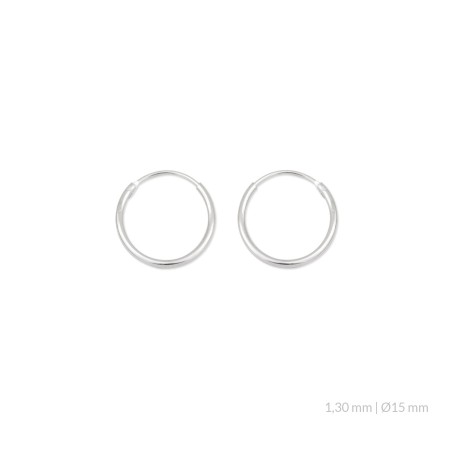 Boucles d'oreilles en Argent | Ø15 mm