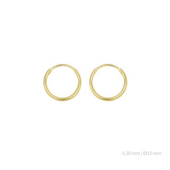 Aros Dorados 15mm Ø