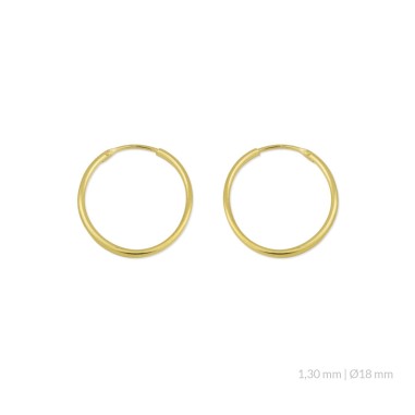 Aros Dorados 18mm Ø