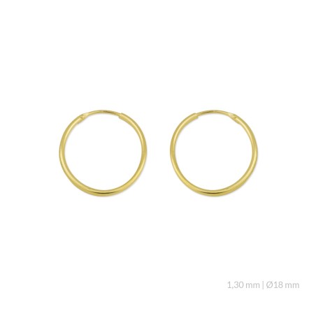 Boucles d'oreilles en Argent | Ø18 mm