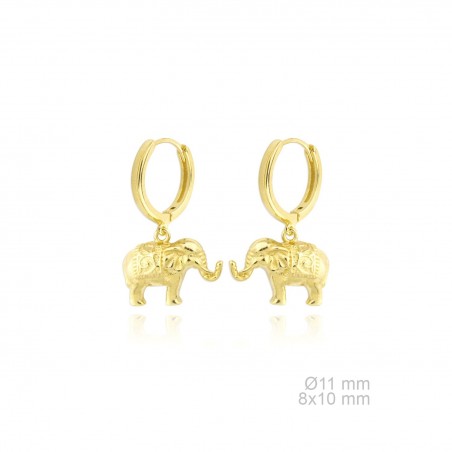 Pendiente Aro ANIMALS Elefante
