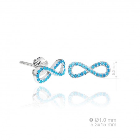 Pendientes Infinito zirconitas