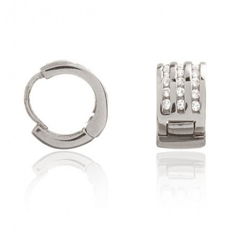 Silver Earrings with Cubir Zirconium 