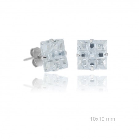 Silver Earrings with Cubir Zirconium