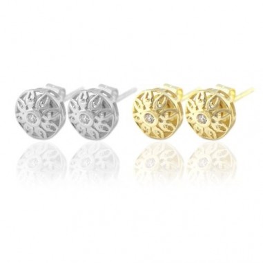 Brincos de Prata Esterlina e Zircônia