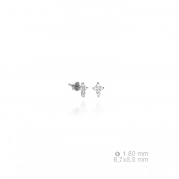 Silver Earrings with Cubir...