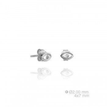 Silver Earrings with Cubir...