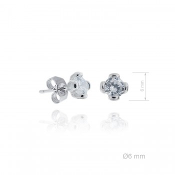 Silver Earrings with Cubir...