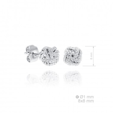 Silver Earrings with Cubir Zirconium 