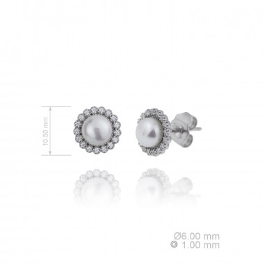 Silver Earrings with Cubir Zirconium 