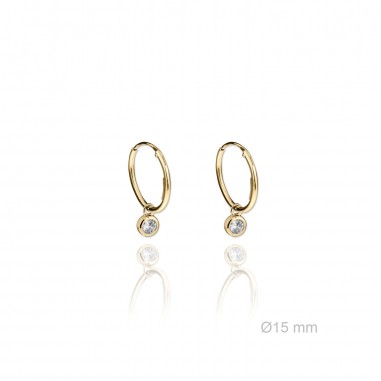 Silver Earrings with Cubir Zirconium 