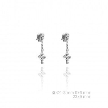 Silver Earrings with Cubir Zirconium