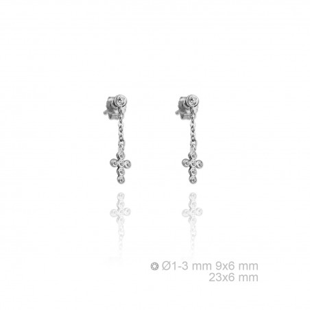 Silver Earrings with Cubir Zirconium