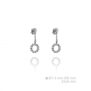 Silver Earrings with Cubir Zirconium
