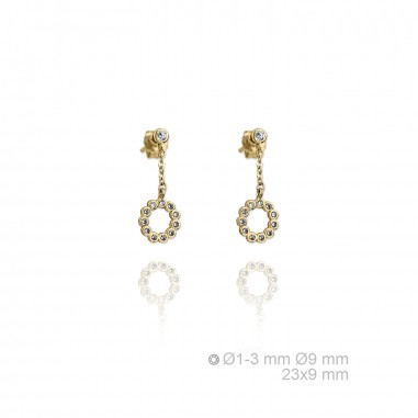 Silver Earrings with Cubir Zirconium