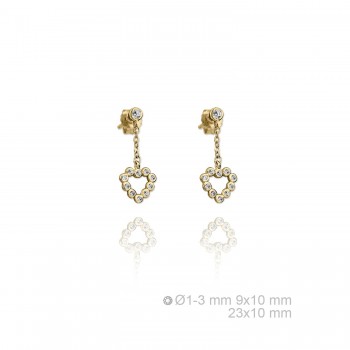 Silver Earrings with Cubir...