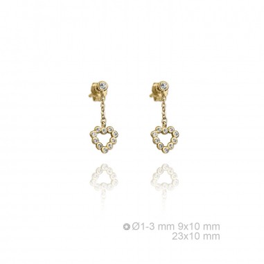 Silver Earrings with Cubir Zirconium 