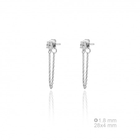 Silver Earrings with Cubir Zirconium