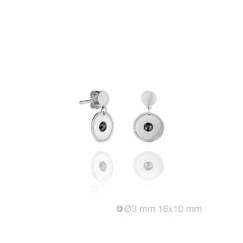 Silver Earrings with Cubir...