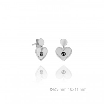 Silver Earrings with Cubir...