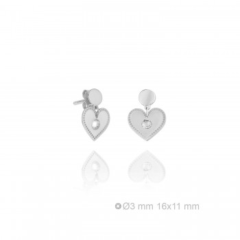 Silver Earrings with Cubir...