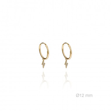 Pendientes Arito Rayo Zirc Dorados