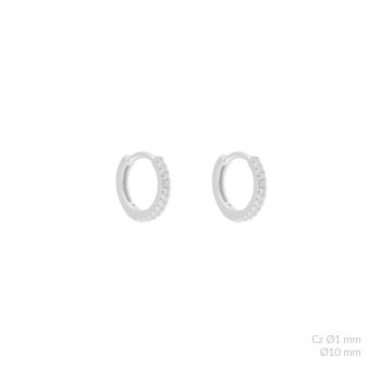 Silver earrings with cubic...