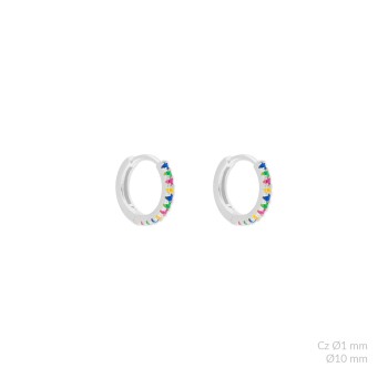 Silver Earrings with Cubir...