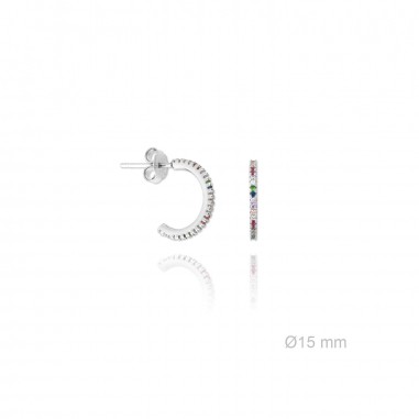 Pendientes Arcoiris Aro color