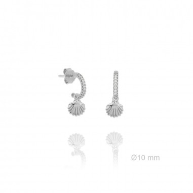 Silver Earrings with Cubir Zirconium 