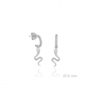 Brincos de Prata Esterlina e Zircônia