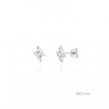 Silver Earrings with Cubir...
