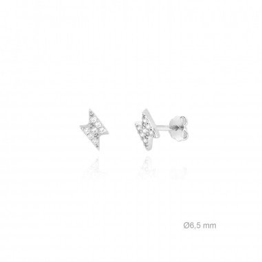 Brincos de Prata Esterlina e Zircônia