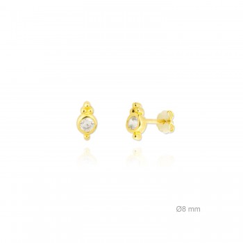 Silver Earrings with Cubir...