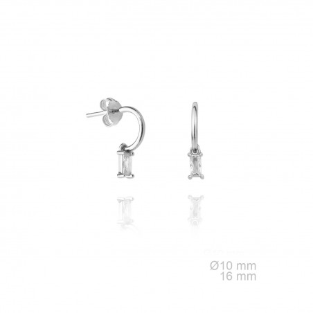 Silver Earrings with Cubir Zirconium