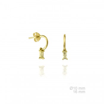 Silver Earrings with Cubir...