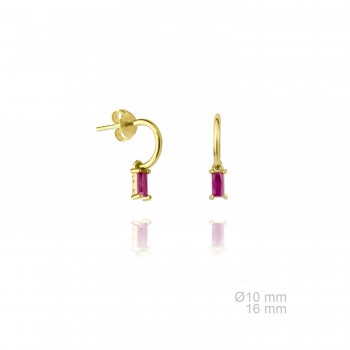 Silver Earrings with Cubir...