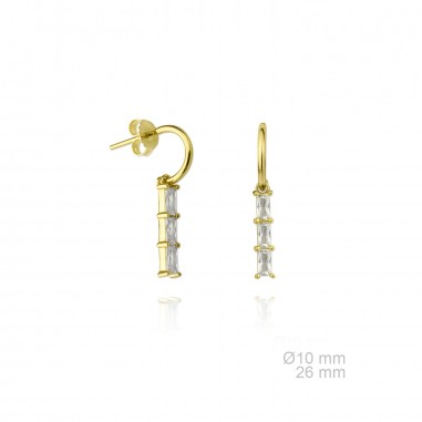 Silver Earrings with Cubir Zirconium