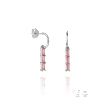 Pendientes de Plata de Ley con Zirconitas 