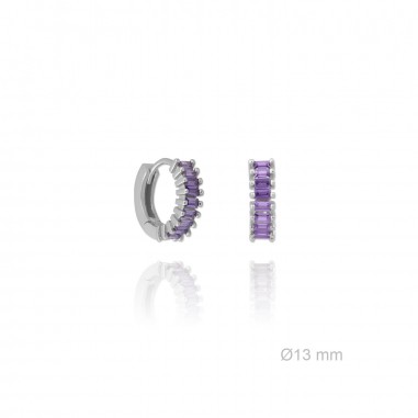 Silver Earrings with Cubir Zirconium