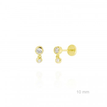 Silver Earrings with Cubir...