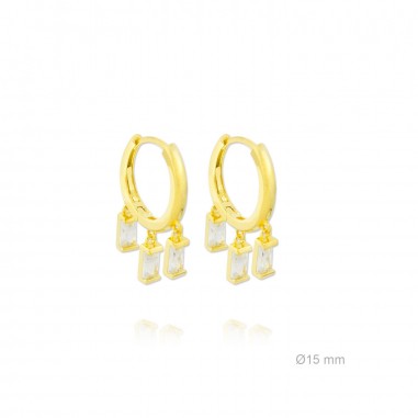 Silver Earrings with Cubir Zirconium