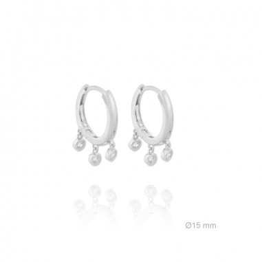 Silver Earrings with Cubir Zirconium