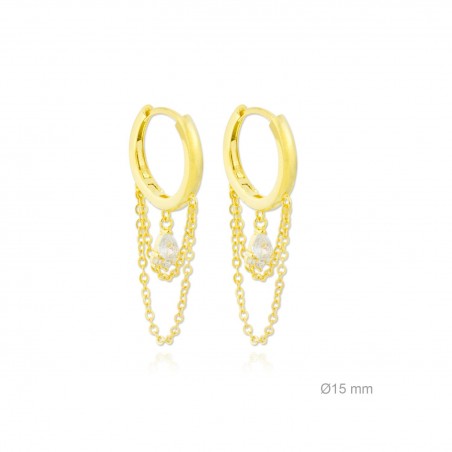 Silver Earrings with Cubir Zirconium