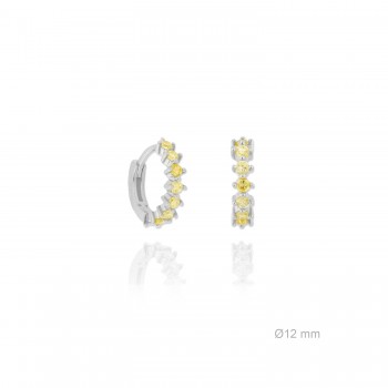 Silver Earrings with Cubir...