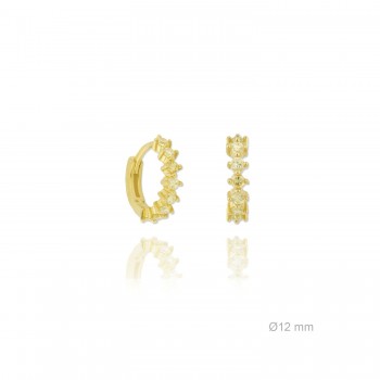 Silver Earrings with Cubir...