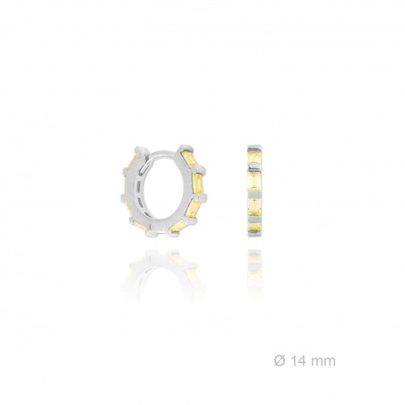 Brincos de Prata Esterlina e Zircônia