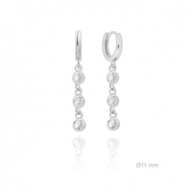 Silver Earrings with Cubir Zirconium