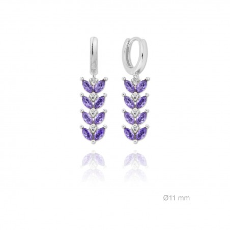 Silver Earrings with Cubir Zirconium