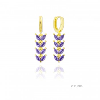 Silver Earrings with Cubir...